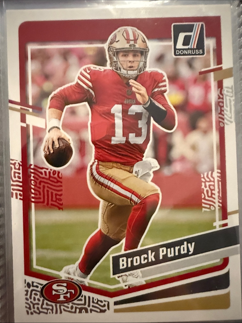 Russ Donruss Brock Purdy Card - Red & Gold